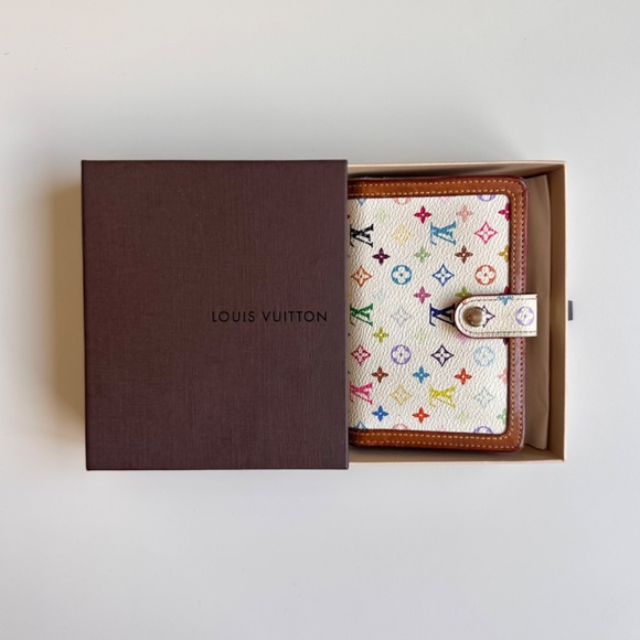 Authent Louis Vuitton Murakami Multi Color Monogram Kiss Lock Wallet With Box - Picture 1 of 15